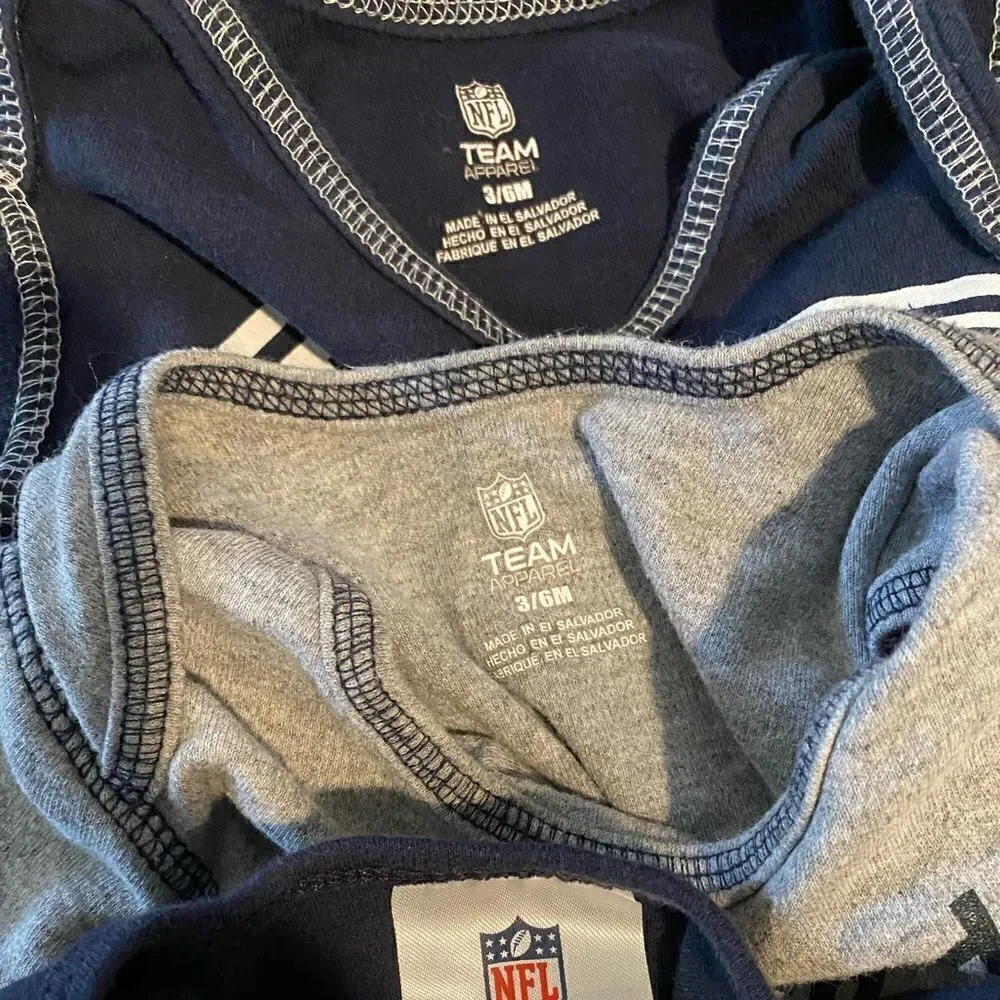 NFL Team Apparel Texans Football Onesies (3) Bundle!